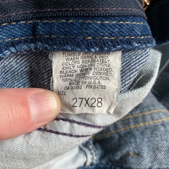 Vintage Lee Dark Wash Jeans Boys' 27x28 - Picture 5 of 10